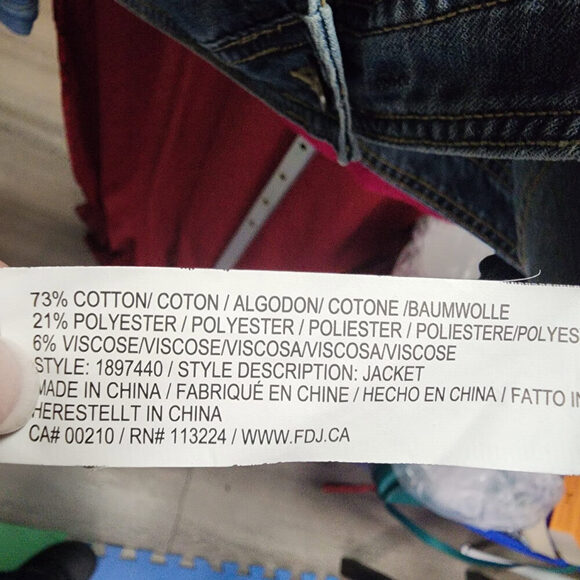 FDJ Blue Cotton Denim Jacket Size L - Picture 8 of 9